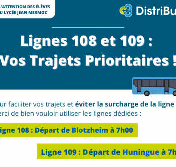 Lignes 108 et 109 : vos trajets prioritaires